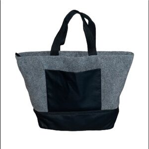DSW gray/black large tote handbag